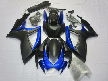 Carenagens Moto Suzuki GSXR 600 / GSXR 750 2006-2007 - Preto Fosco Azul
