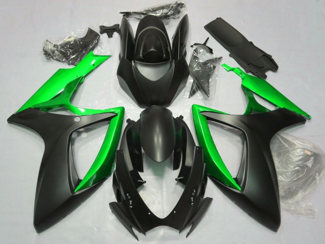 Carenagens Moto Suzuki GSXR 600 / GSXR 750 2006-2007 - Preto Fosco Verde