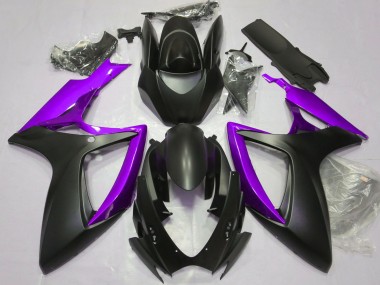 Carenagens Moto Suzuki GSXR 600 / GSXR 750 2006-2007 - Preto Fosco Roxo