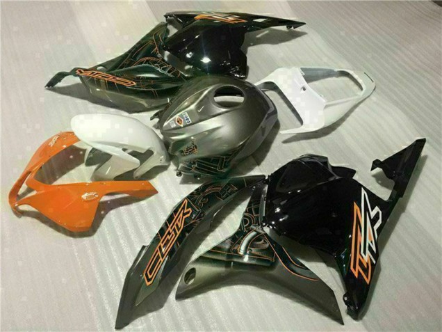 Carenagens Moto Honda CBR600RR 2009-2012 - Branco Laranja Preto Brilhante