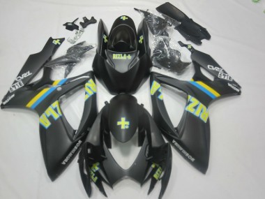 Carenagens Moto Suzuki GSXR 600 / GSXR 750 2006-2007 - Preto Fosco Azul Amarelo Rizla