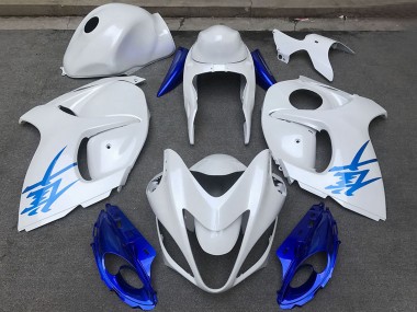 Carenagens Moto Suzuki GSXR 1300 2008-2020 - Branco Brilhante Azul