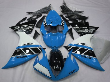 Carenagens Moto Yamaha R1 2012-2014 - Azul Branco Preto Brilhante