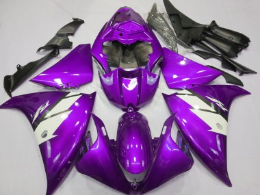 Carenagens Moto Yamaha R1 2012-2014 - Roxo Branco