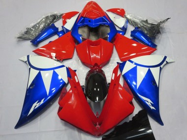Carenagens Moto Yamaha R1 2012-2014 - Branco Vermelho Azul Preto