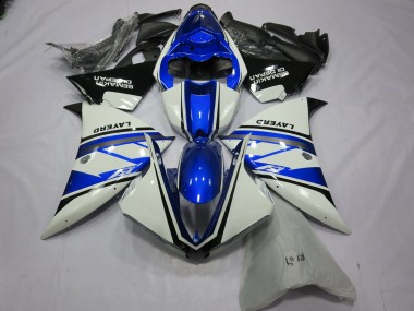 Carenagens Moto Yamaha R1 2012-2014 - Branco Azul Preto Layerd Semakin Didepan