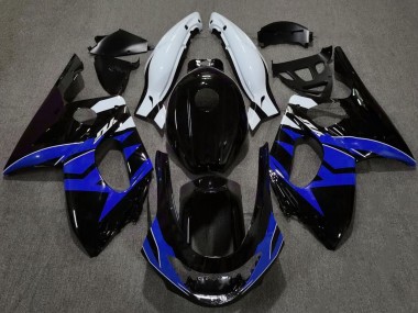 Carenagens Moto Yamaha YZF600R Thundercat 1996-2007 - Preto Brilhante Azul Branco
