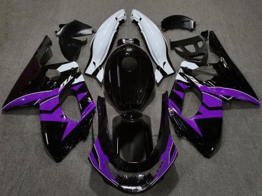 Carenagens Moto Yamaha YZF600R Thundercat 1996-2007 - Preto Brilhante Roxo Branco