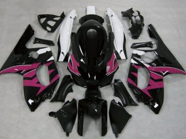 Carenagens Moto Yamaha YZF600R Thundercat 1996-2007 - Preto Brilhante Dark Rosa Branco