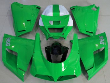 Carenagens Moto Ducati 996 1993-2005 - Verde Brilhante Branco