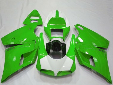 Carenagens Moto Ducati 916 1993-2005 - Verde Branco Preto Brilhante Performance