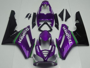 Carenagens Moto Triumph Daytona 675 2009-2012 - Roxo Verde Preto Brilhante
