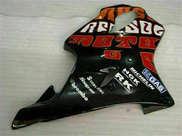 Carenagens Moto Honda CBR600 F4i 2001-2003 - Amarelo Laranja Preto Brilhante Rossi 46