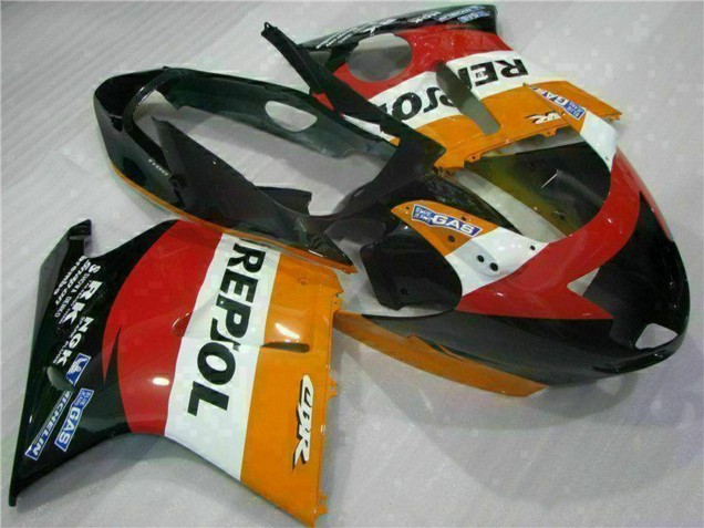 Carenagem Moto Honda CBR1100XX Blackbird 1996-2007 - Laranja Branco Vermelho Preto Brilhante Repsol