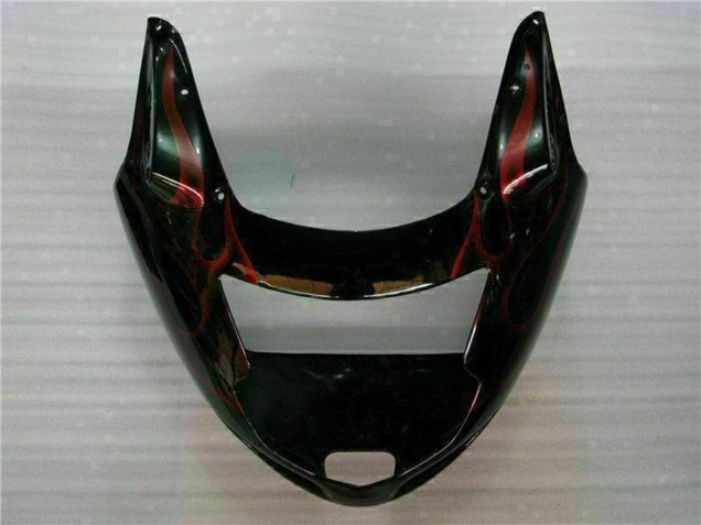 Kit Carenagens Moto Honda CBR1100XX Blackbird 1996-2007 - Preto Brilhante Vermelho Chama