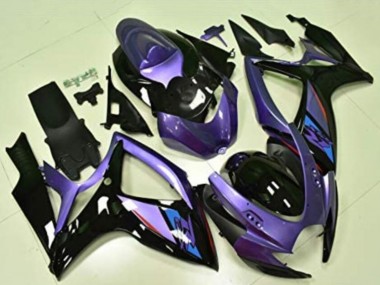 Carenagens Moto Suzuki GSXR 600/750 2006-2007 - Roxo Preto Brilhante Azul