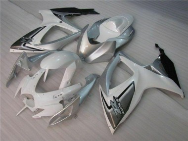 Carenagens Moto Suzuki GSXR 600/750 2006-2007 - Branco Prata