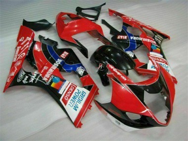 Carenagens Moto Suzuki GSXR 1000 2003-2004 - Vermelho Preto Azul Yoshimura