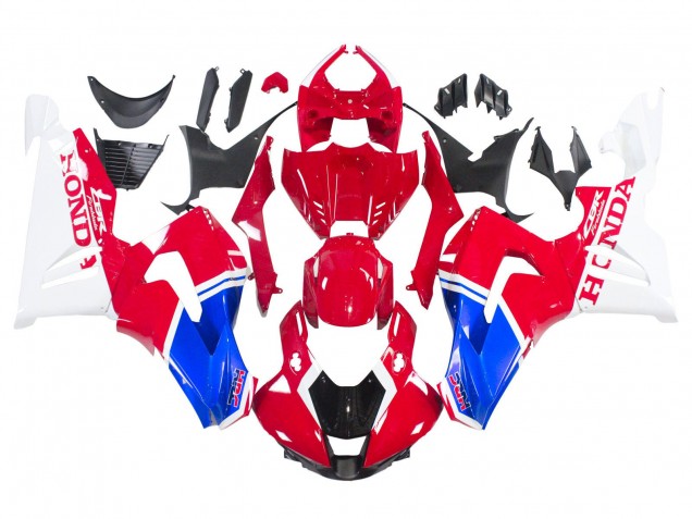 Kits Carenagens Moto Honda CBR1000RR-R 2020-2023 - Branco Vermelho Azul HRC