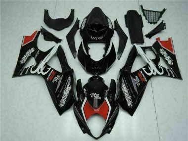 Carenagens Moto Suzuki GSXR 1000 2007-2008 - Preto Brilhante Vermelho Branco