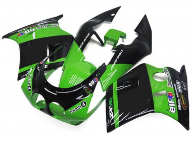 Carenagens Moto Kawasaki ZXR250 1989-1990 - Verde Preto Brilhante Elf Touch4 Bridgestone
