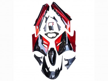 Carenagens Moto Kawasaki ZZR1100 1990-1992 - Vermelho Preto Brilhante