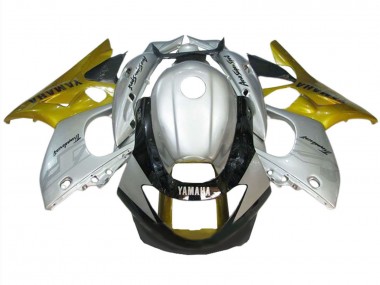 Carenagem Moto Yamaha YZF600R Thundercat 1996-2007 - Prata Ouro Preto Brilhante