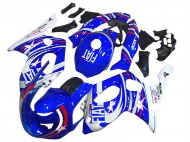 Carenagens Moto Yamaha YZF600R Thundercat 1996-2007 - Azul Branco Prata Vermelho Fiat Motul
