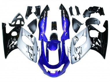 Carenagens Moto Yamaha YZF600R Thundercat 1996-2007 - Azul Prata Preto