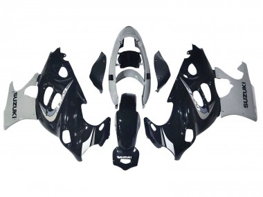 Carenagem Moto Suzuki GSX600F/GSX750F 2004-2006 - Preto Brilhante Cinzento