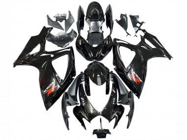 Carenagens Moto Suzuki GSXR 600 / GSXR 750 2006-2007 - Preto Brilhante Prata Vermelho