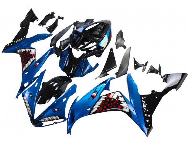 Carenagens Moto Yamaha YZF 1000 R1 2004-2006 - Azul Preto Vermelho Branco Tubarão