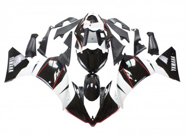 Carenagem Moto Yamaha YZF 1000 R1 2012-2014 - Branco Vermelho Preto Brilhante