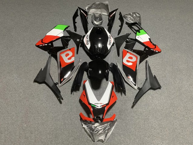 Carenagens Moto Aprilia RS4 50 125 2012-2018 - Branco Verde Vermelho Preto Brilhante