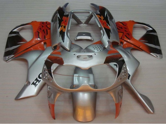 Carenagens Moto Honda CBR900RR 893 1992-1993 - Prata Laranja Preto Brilhante