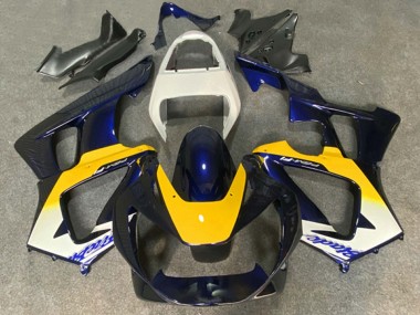 Carenagens Moto Honda CBR900RR 929 2000-2001 - Branco Amarelo Azul Escuro