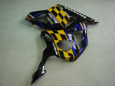 Carenagens Moto Honda CBR900RR 954 2002-2003 - Azul Amarelo Preto Brilhante Telefonica MoviStar Castrol