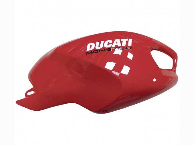 Carenagens Moto Ducati Monster 696 796 1100 1100S 2008-2012 - Vermelho Branco
