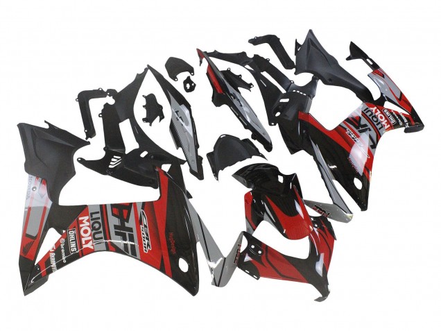 Carenagens Moto Honda CBR500R 2013-2015 - Vermelho Prata Preto Brilhante