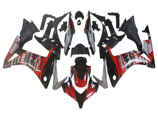 Carenagens Moto Honda CBR500R 2013-2015 - Vermelho Prata Preto Brilhante