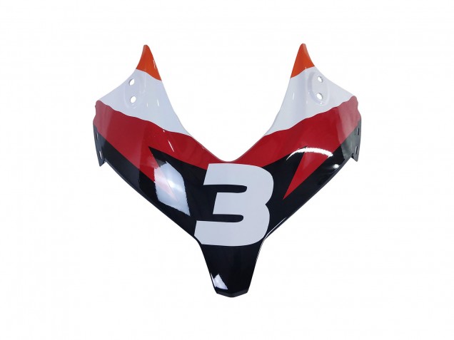 Carenagens Moto Honda CBR500R 2013-2015 - Laranja Branco Vermelho Preto Brilhante Repsol 3