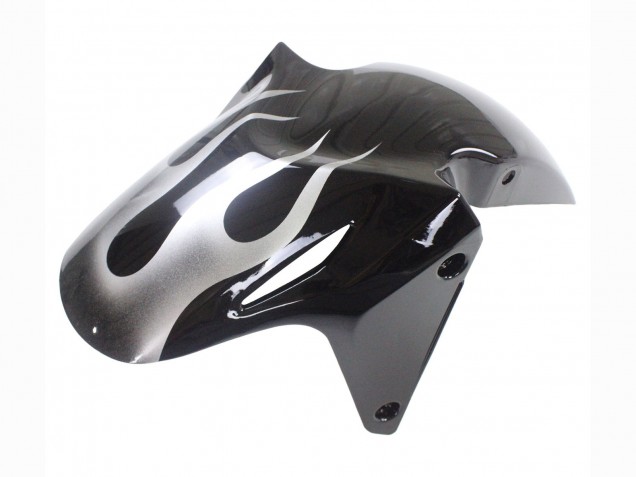 Carenagens Moto Honda CBR500R 2013-2015 - Preto Brilhante Prata Chama