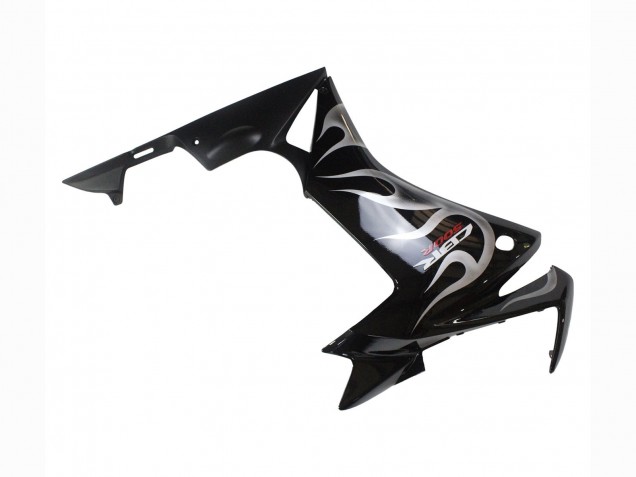 Carenagens Moto Honda CBR500R 2013-2015 - Preto Brilhante Prata Chama