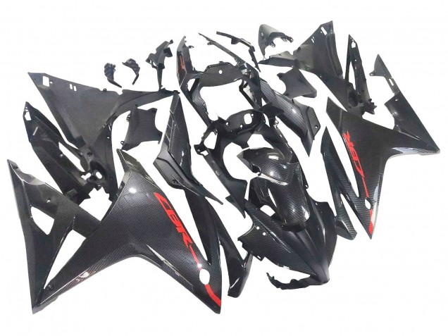Carenagens Moto Honda CBR500R 2016-2018 - Preto Fibra de Carbono Vermelho