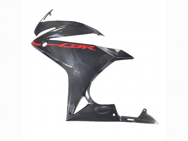 Carenagens Moto Honda CBR500R 2016-2018 - Preto Fibra de Carbono Vermelho