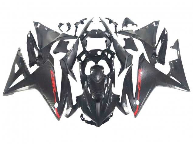 Carenagens Moto Honda CBR500R 2016-2018 - Preto Fibra de Carbono Vermelho