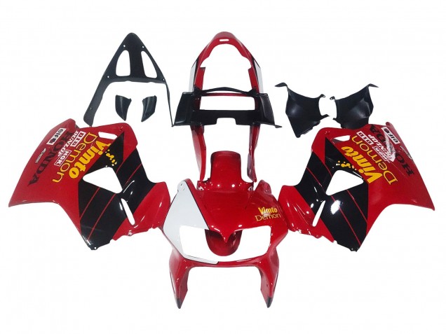 Carenagens Moto Honda VFR 800 1998-2001 - Vermelho Branco Preto Brilhante Vimto