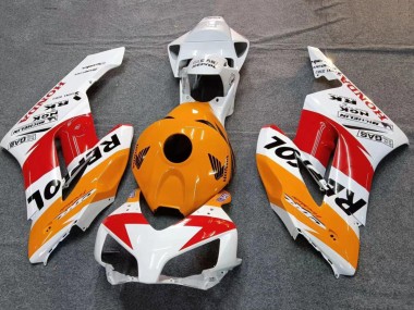Carenagens Moto Honda CBR1000RR 2004-2005 - Branco Laranja Preto Vermelho Repsol