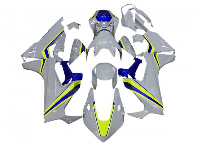 Carenagens Moto Honda CBR1000RR 2017-2023 - Branco Amarelo Azul