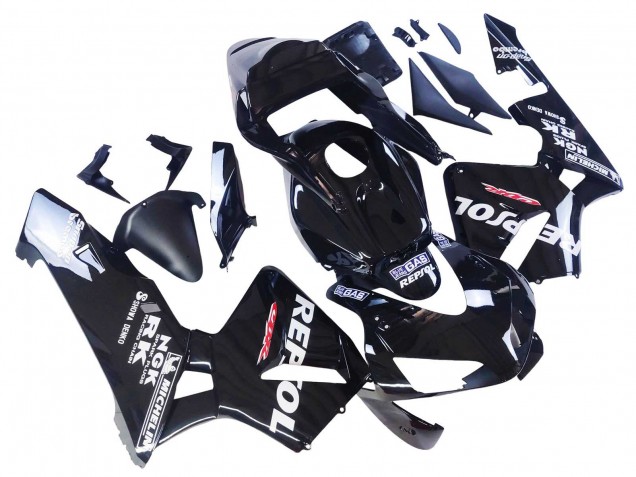 Carenagens Moto Honda CBR600RR 2003-2004 - Preto Brilhante Branco Repsol